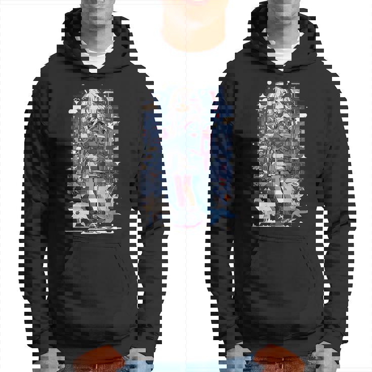 Shark Waifu 東京アニメ ワイフガール かわいい カワイイ 漫画 レトロ パーカー