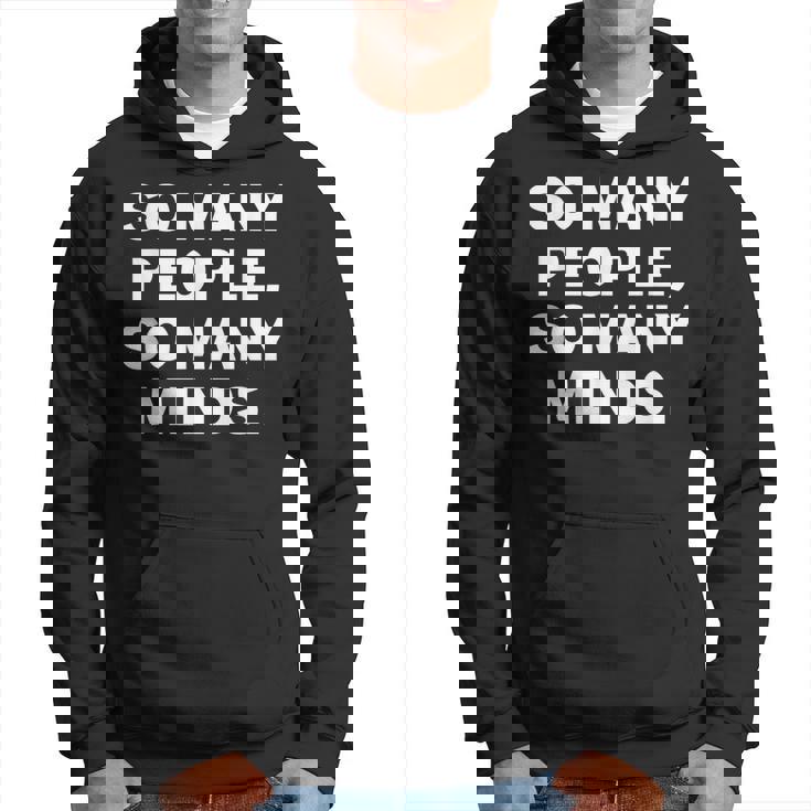 So Many Peopleo Many Minds 十人十色 英語 文字入り 格言 黒 他カラー メンズ パーカー