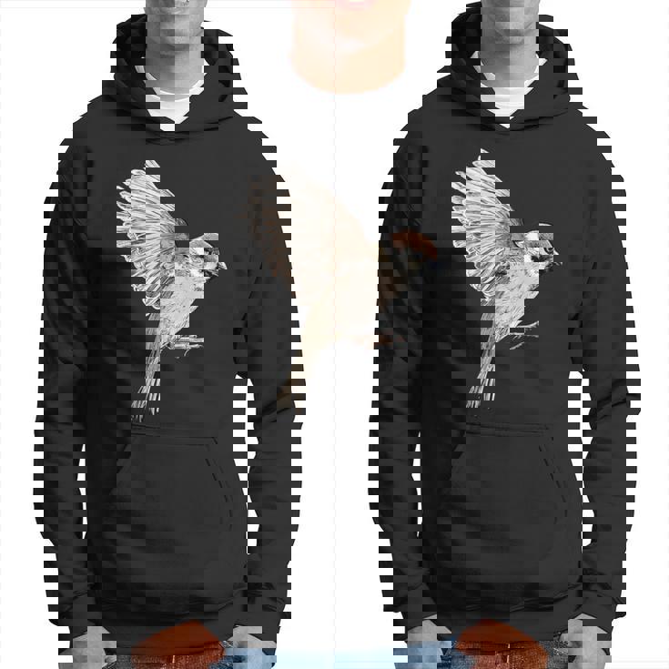 Sparrow-Spring-スズメ-春-自由-鳥-動物 パーカー