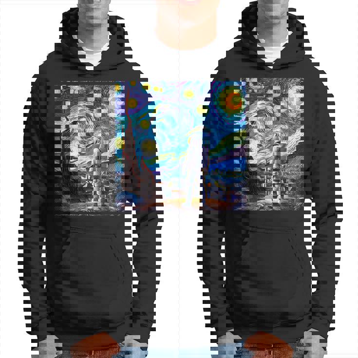 Starry Night Renditionincentan Gogh Astronaut パーカー