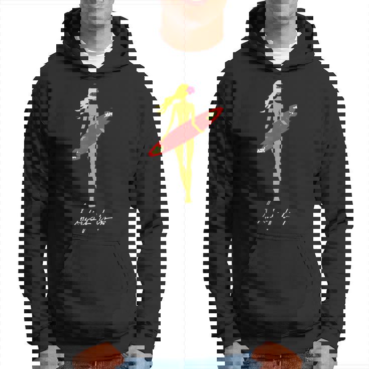 Surfs Up トロピカルブロンドサーファーガール パーカー