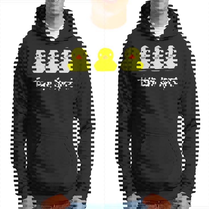 Teampirit Three イエローラバーダックグラフィックプリント パーカー