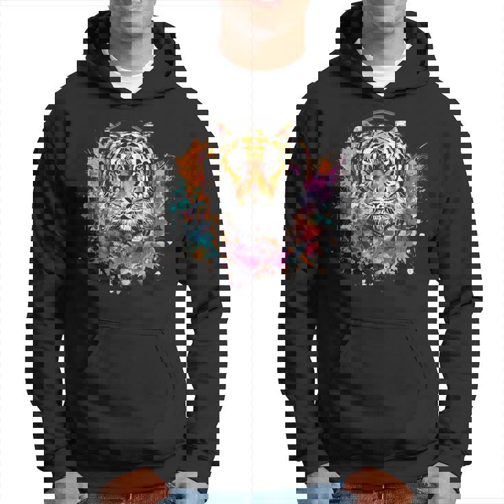 Tiger Dj テクノ アートワーク Edmミュージックヘッドフォン ビートメーカー パーカー