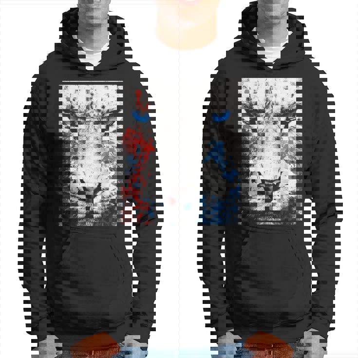 Tigre Ojos Azules Arte Animal Dibujo Motivo Anime Sudadera