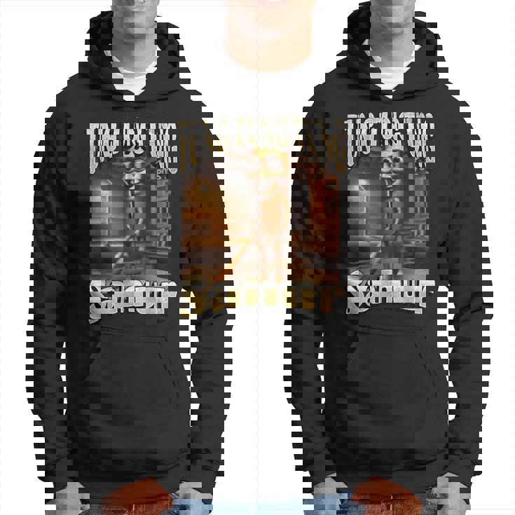 Tung Tungahur 面白いイタリアンブレインロットミームグラフィック パーカー