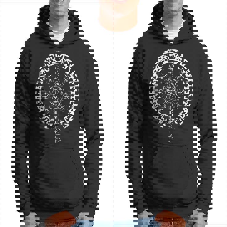 Vegvisir バイキング ルーン文字サークルバイキング パーカー