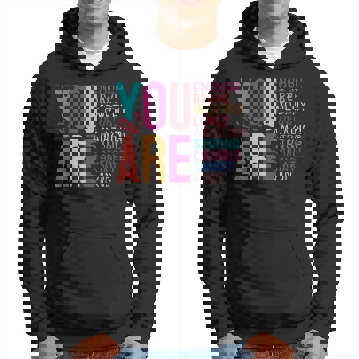 You Are Enough 感動的な引用と断言 パーカー