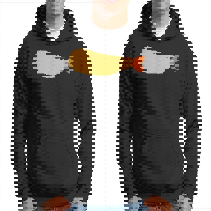 【エビフライ】えびふらい 海老 えび 蝦 エビ おもしろ 面白い シンプル イラスト おしゃれ 可愛い ネタ ウケ狙い パーカー