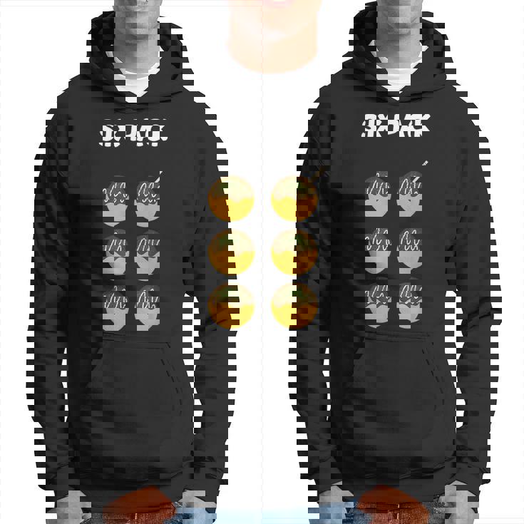 【シックスパック】腹筋 たこ焼き 面白い ジム用 トレーニングウェア ギャグ ウケ狙い 贈り物 ギフト パーカー