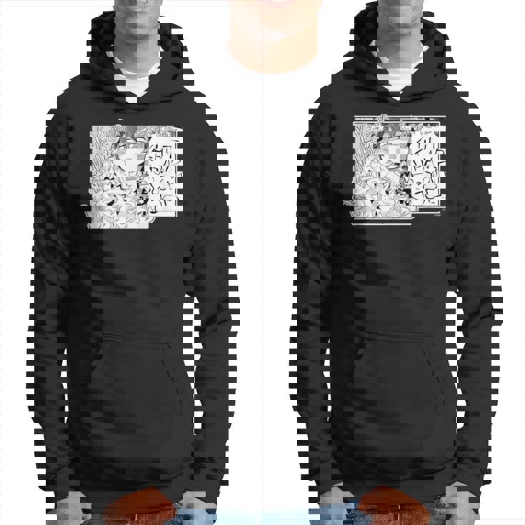 【大神ミオ】『ヤマト神想怪異譚』漫画コマtシャツ（本人セレクト 英語） パーカー