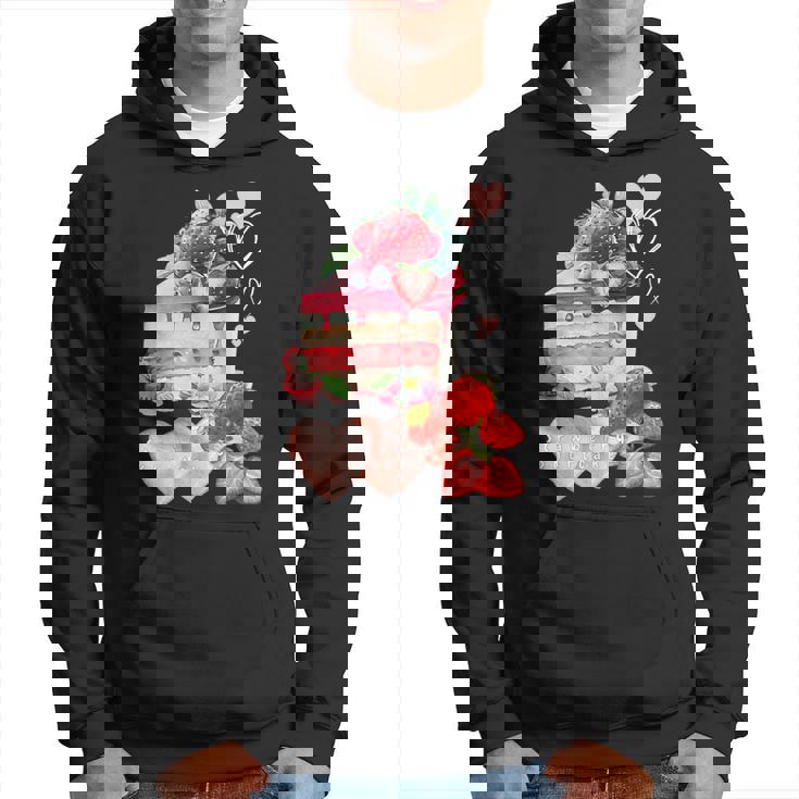 いちご ショートケーキ スイーツ デザート かわいい 春 お菓子、おしゃれ、パティシエ、ハート、カジュアル パーカー