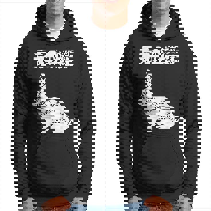 うさぎの撫で方の説明、うさぎ好き、うさぎの飼い主、プレゼント、おもしろうさぎ、うさぎ、 パーカー