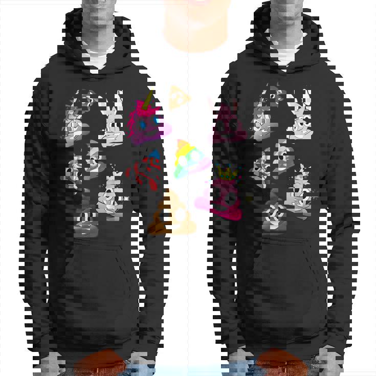 うんこマーク愚かな楽しいワッキーユニコーンバニープリンセスレインボー パーカー