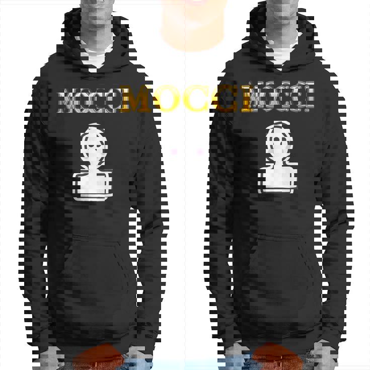 おもち Mocci 餅『おやつ ポップ』ブランド ロゴ パロディ お菓子 おやつ 面白い かわいい パーカー