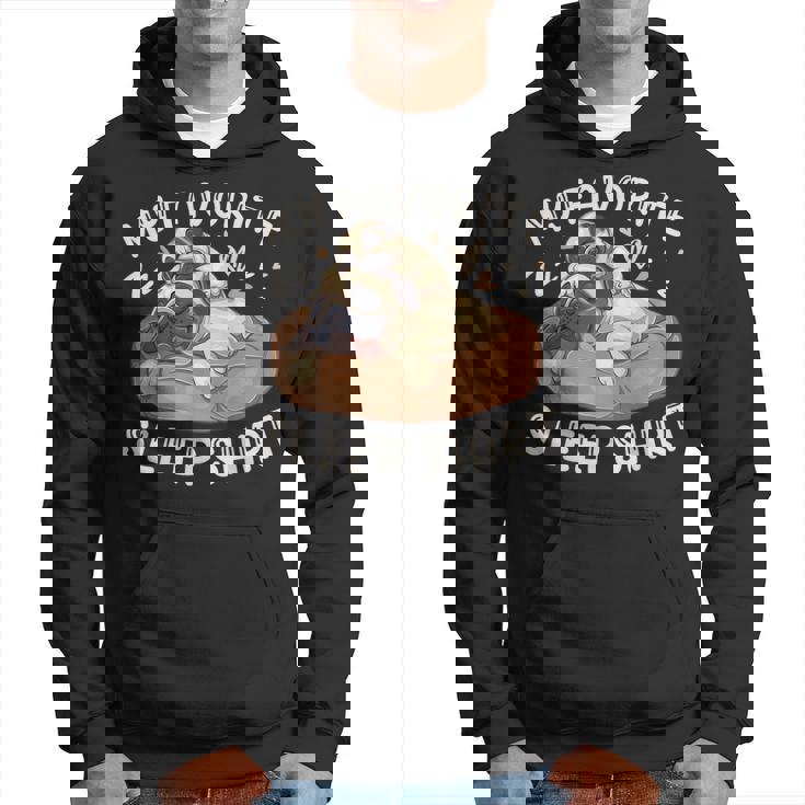 お気に入りのスリープ シャツ、パグ犬と子犬 パーカー