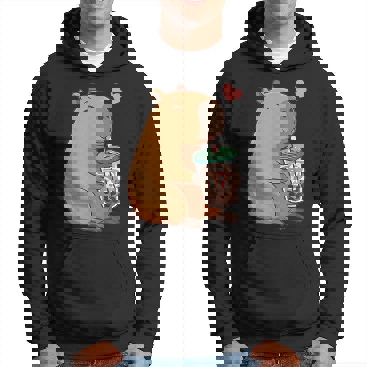 かわいい カピバラ ドリンク バブルティー カワイイ Capy Lover キッズ ガールズ パーカー