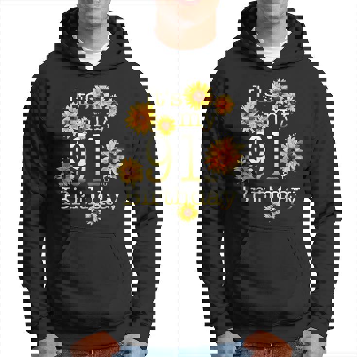 かわいいひまわり Its My 91歳の誕生日 91歳の誕生日 パーカー