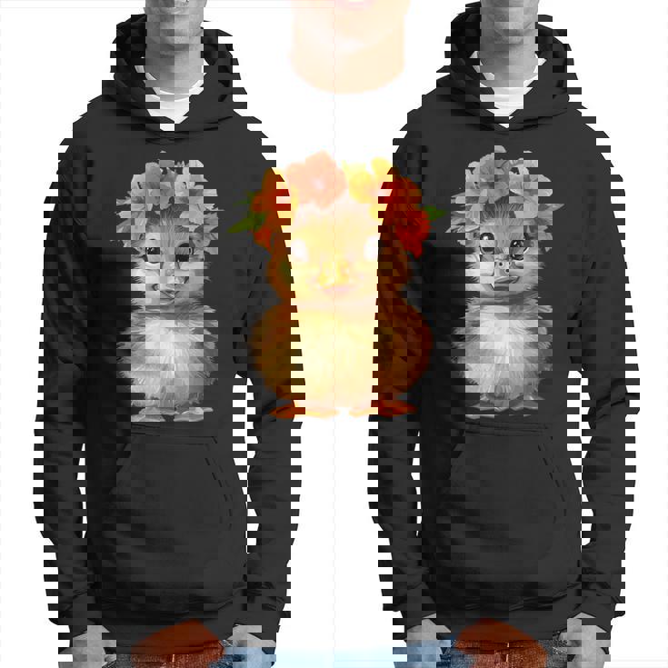 かわいいアヒルの子と花冠 パーカー