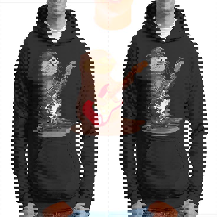 かわいいカワウソがギターを弾くコスチューム。 パーカー