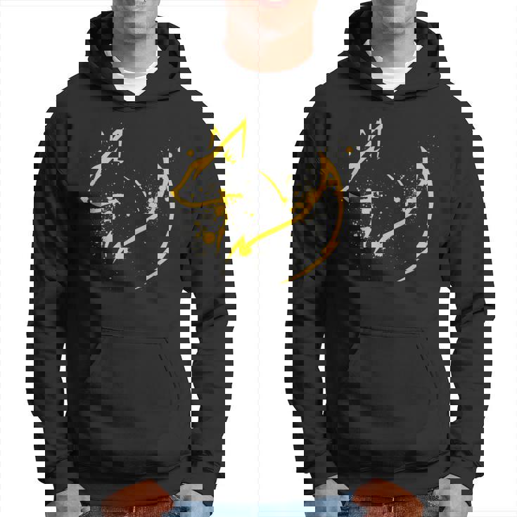 かわいいキツネ ミニマルフォックスピリット動物イラスト パーカー