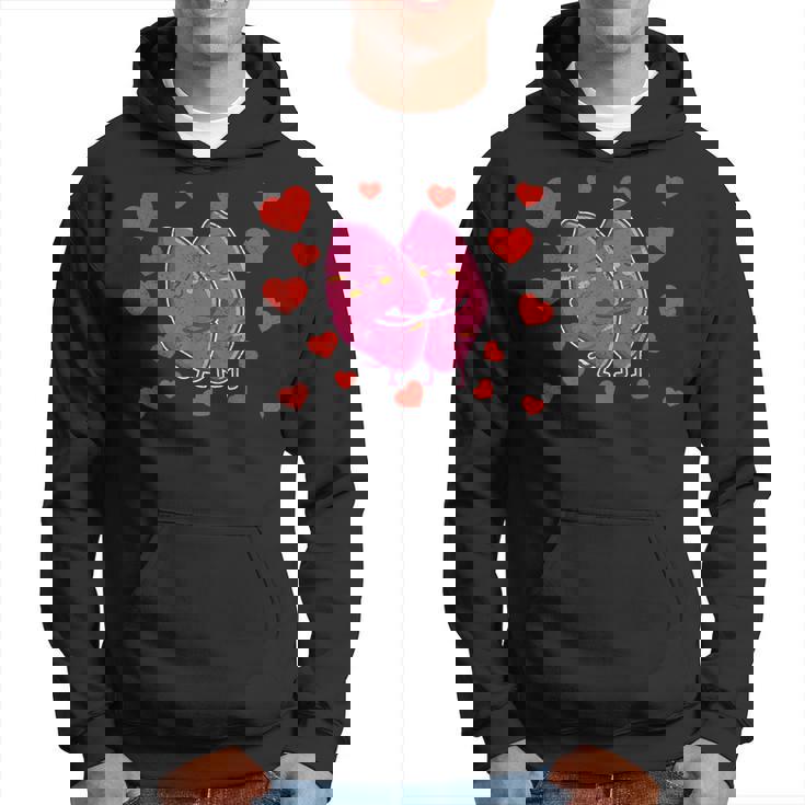 かわいいサツマイモ カップル ハグサツマイモ パーカー