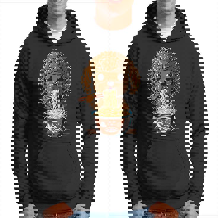 かわいいトイプードル 犬食べるラーメン パーカー