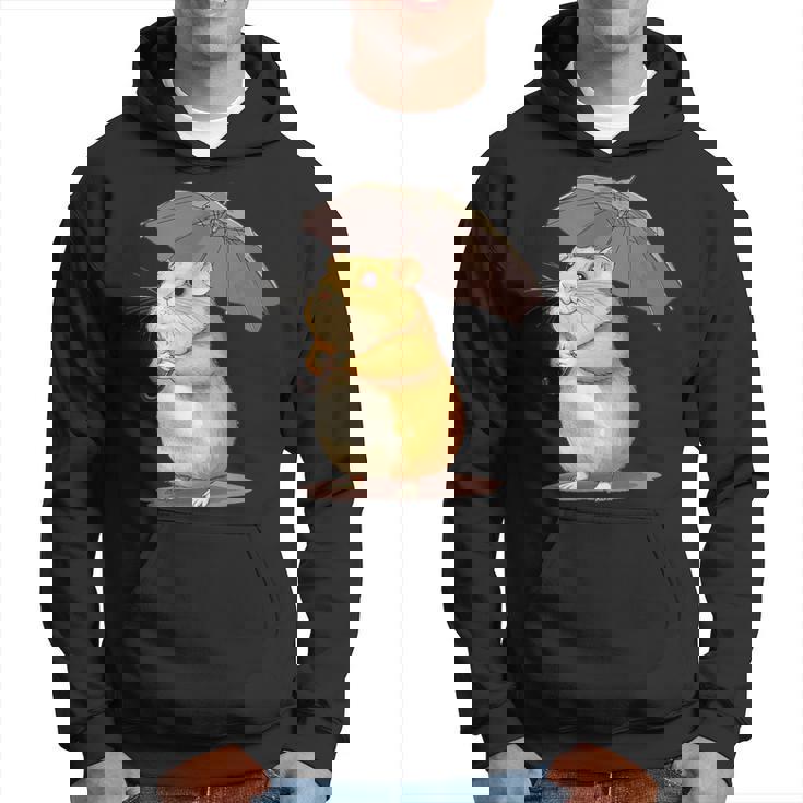 かわいいハムスターと傘のコスチューム。 パーカー