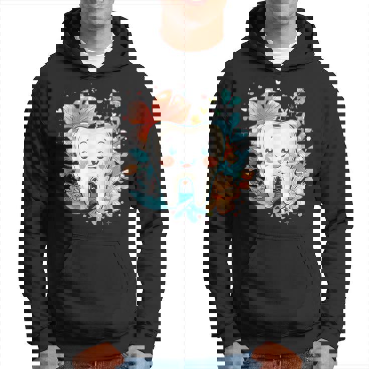 かわいい歯と花iキッズ歯 パーカー