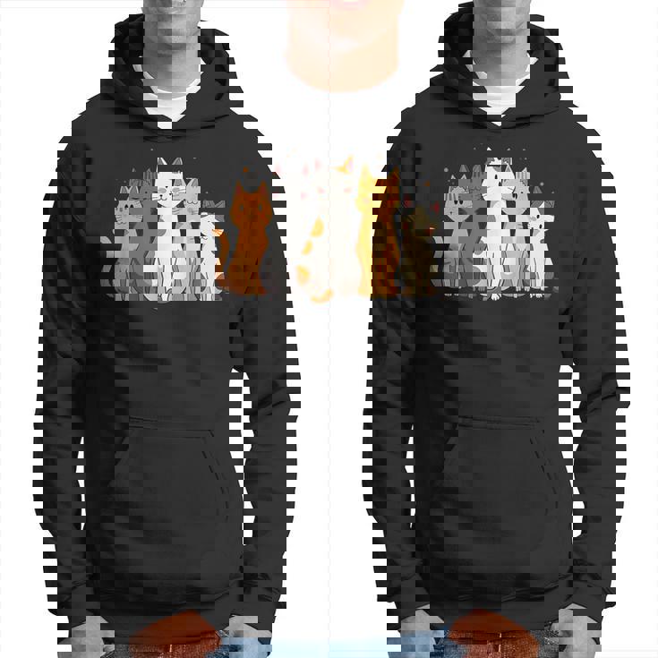 かわいい漫画の猫のイラスト パーカー