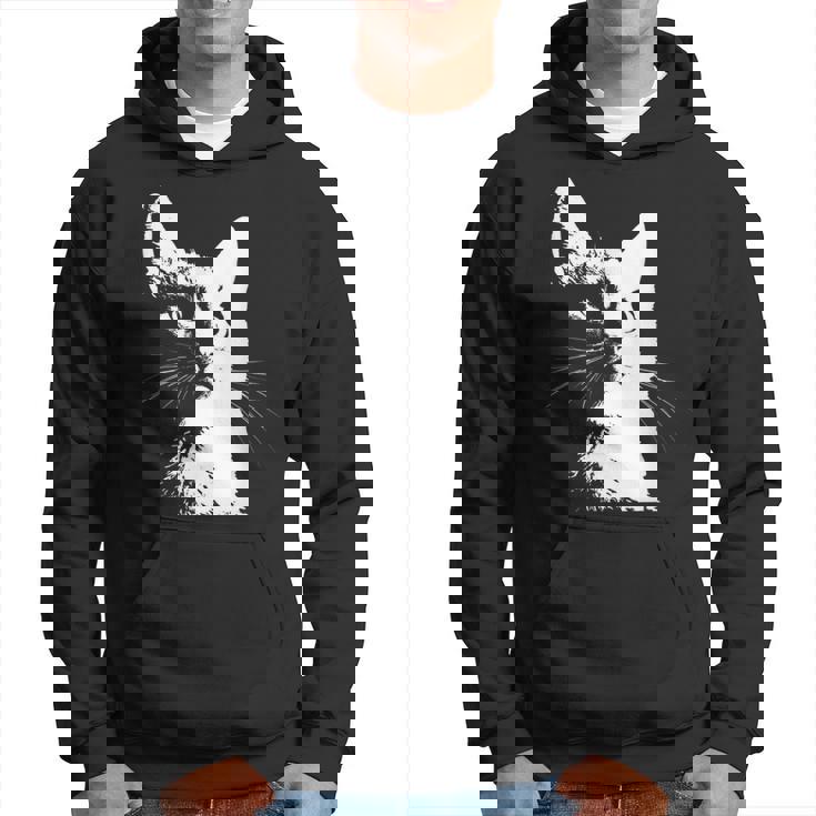 かわいい猫のポートレートデザイン。 パーカー