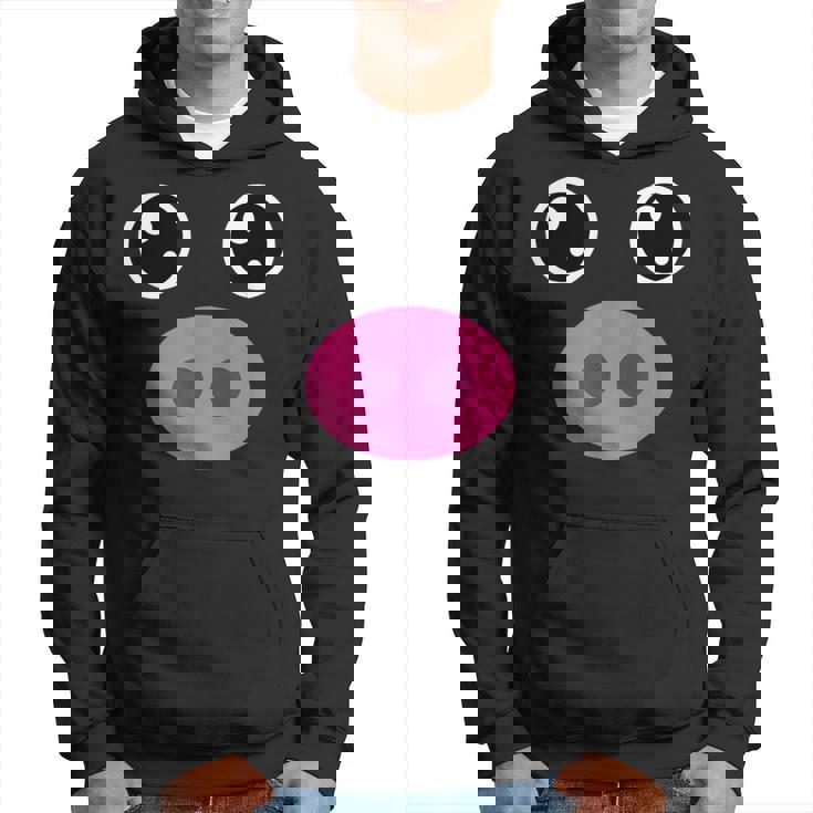 かわいい豚の顔 ピンクの鼻 面白い動物愛好家コスチューム パーカー