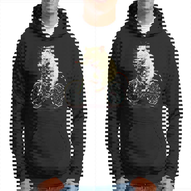 げっ歯類と白いネズミ愛好家のためのクールなサイクリングラット パーカー