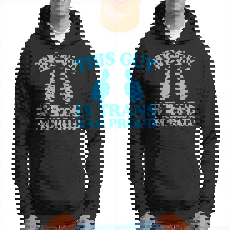 この男はトランスジェンダーで誇り高きトランスジェンダープライド二本指 パーカー