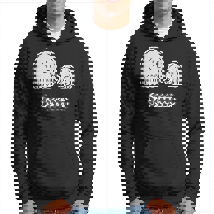 ぞうさん 親子【Paoon】象 赤ちゃん 家族 ファミリー【どうぶつフレンズ】かわいい 動物 キャラクター イラスト パーカー