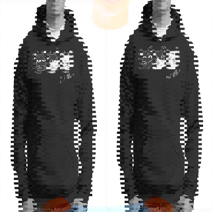 ねこさん 3 スリー Neko・Neko・Neko 黒猫・ハチワレ・白猫【どうぶつフレンズ】不機嫌猫 顔イラスト パーカー