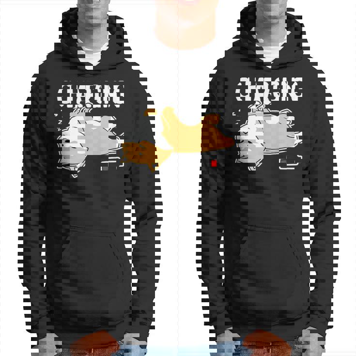 やる気スイッチ故障中 充電中 犬 柴犬 犬好き かわいい おもしろ 面白い パーカー