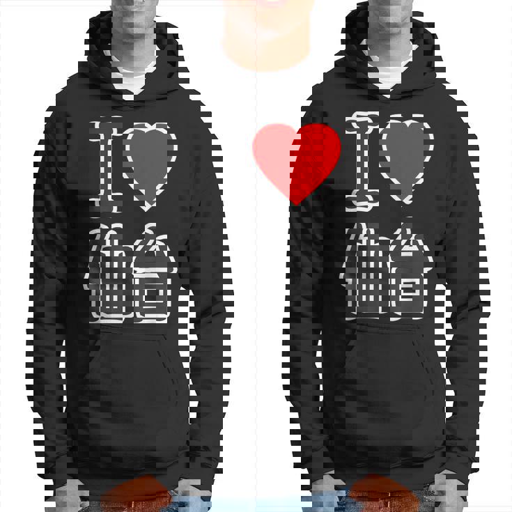 アイラブ・仙台（I Love ハート）宮城県 Big 大きな文字【47都道府県】ジモtティ 旅行お土産 面白 パーカー