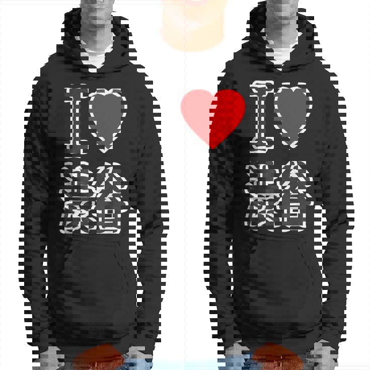 アイラブ・渋谷（I Love ハート）渋谷区 Big 大きな文字【東京23区】ジモtティ 面白い パーカー