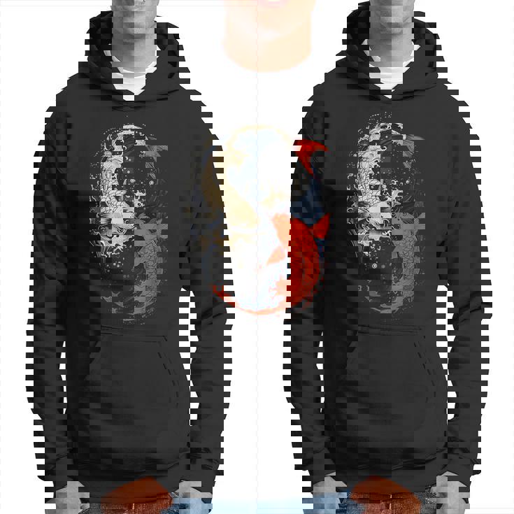 アニメ 日本の鯉 魚 陰陽 アート パーカー