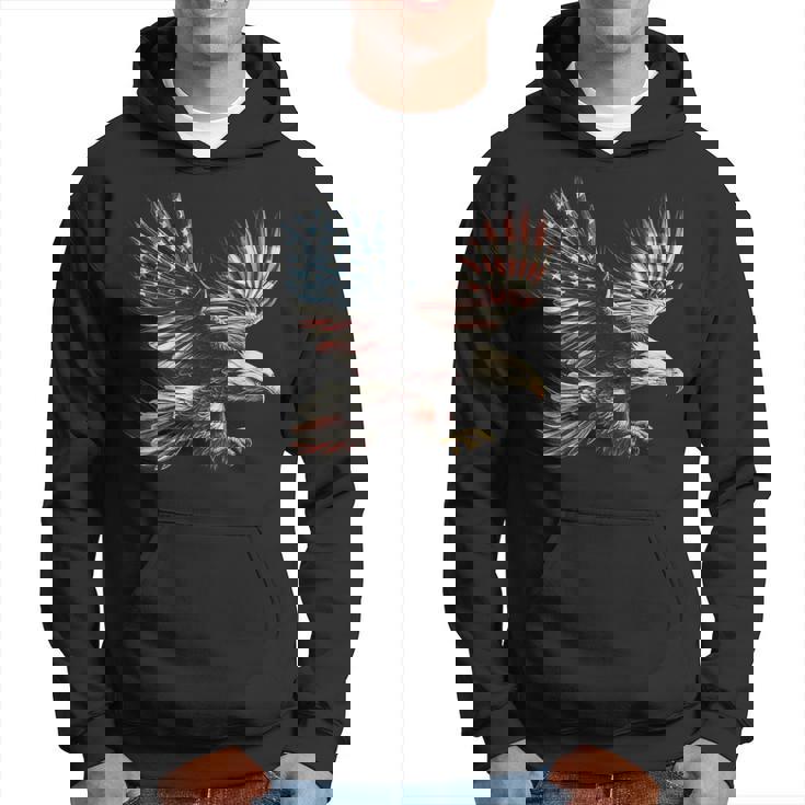 アメリカの国旗白頭ワシ米国独立記念日アートワーク デザイン パーカー