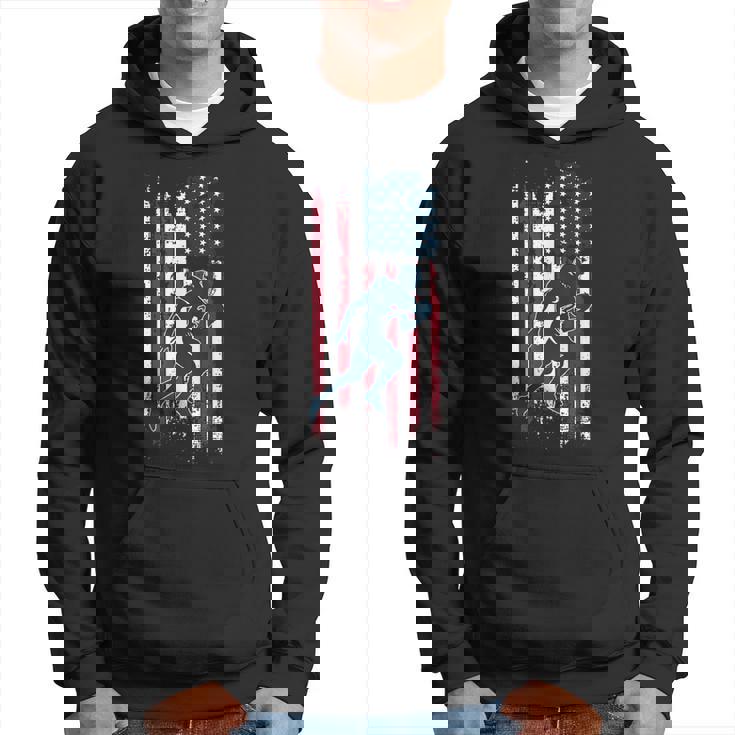 アメリカン フットボール選手 アメリカ国旗 スポーツ ファン 2024 シーズン パーカー