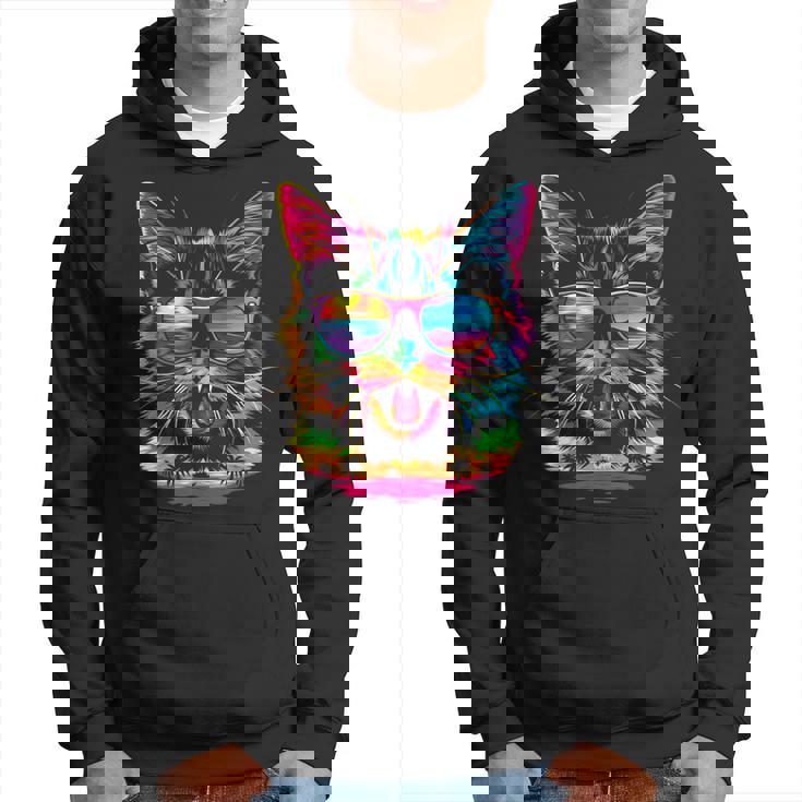 アメリカンショートヘアドッグサングラスポップアート パーカー