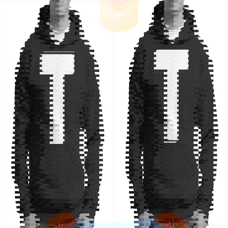 アルファベット T 大文字 モノグラム イニシャル パーカー