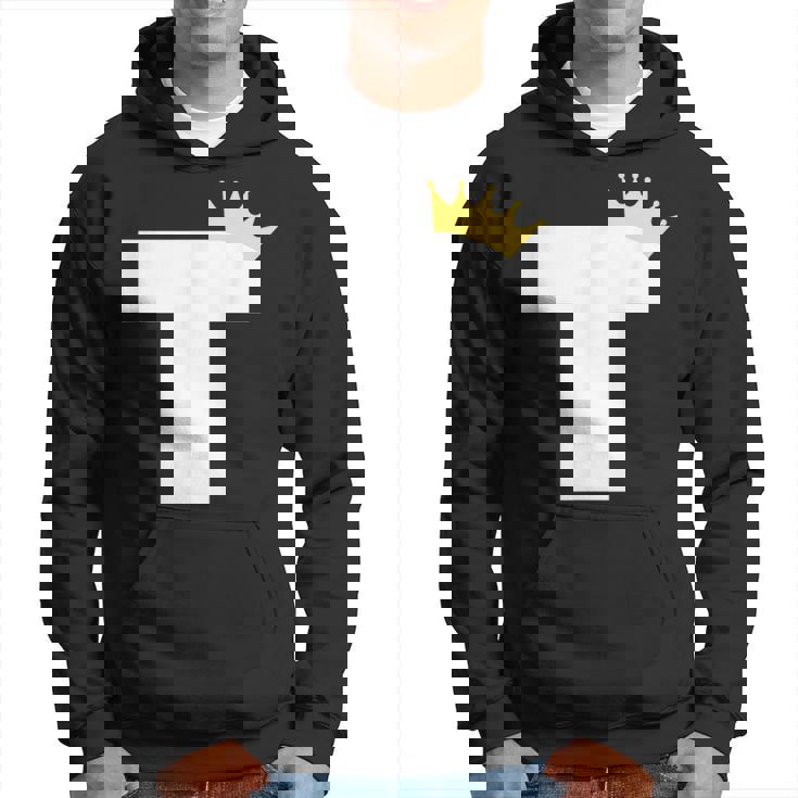 アルファベット大文字モノグラム イニシャル キング クイーン クラウン パーカー