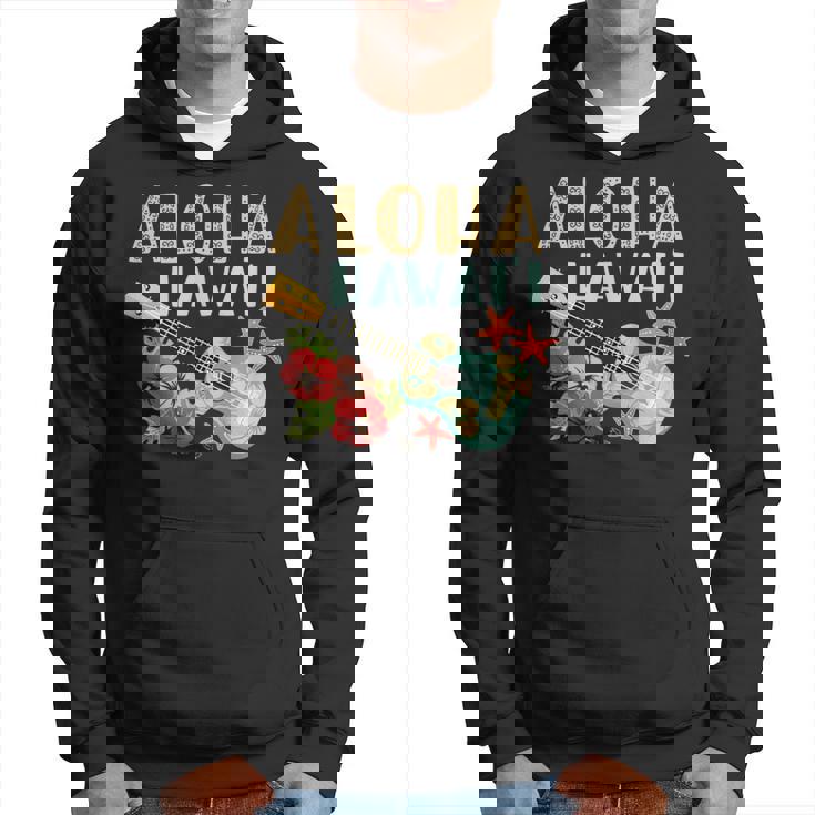 アロハ ハワイアン ウクレレ パーカー