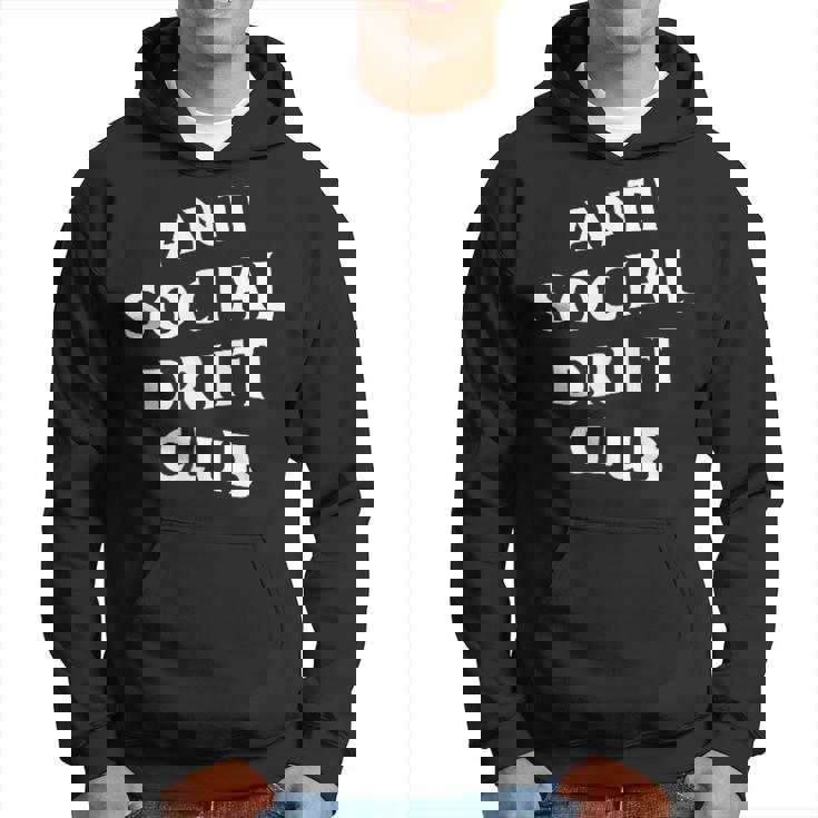 アンチソーシャルドリフトクラブホワイトロゴフロントバック パーカー