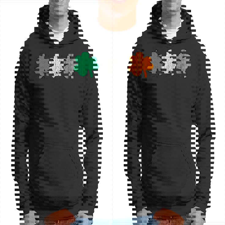 アンティーク調 シャムロック レトロスタイル アイリッシュ 三つ葉 クローバー かわいい パーカー