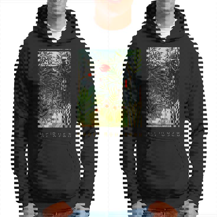 アンリ・ルソー 森の中の猿とオウム パーカー