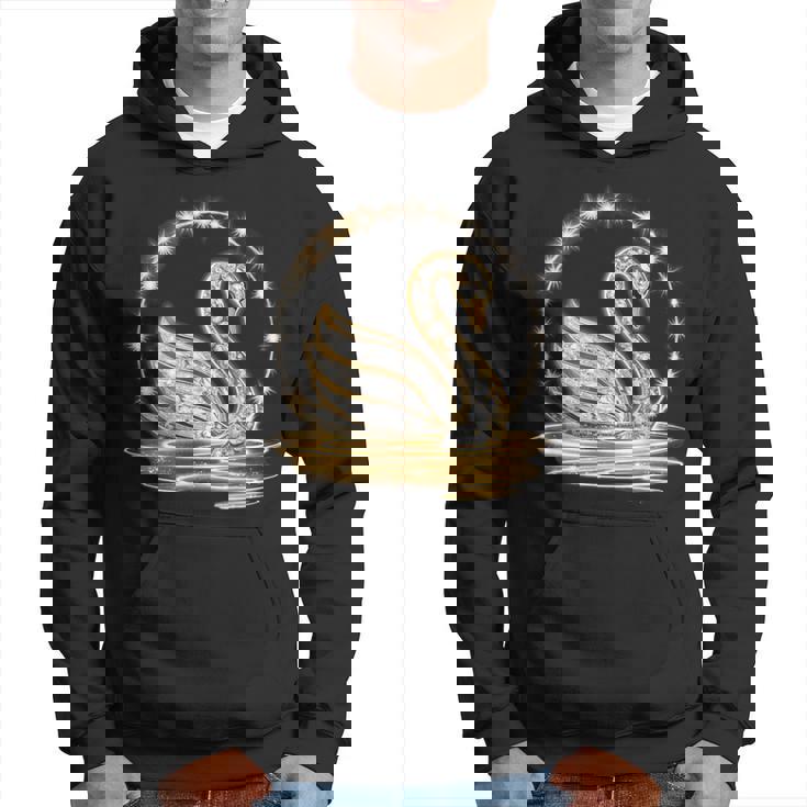 アート プリント モチーフとしての美しい白鳥、ギフトのアイデア パーカー