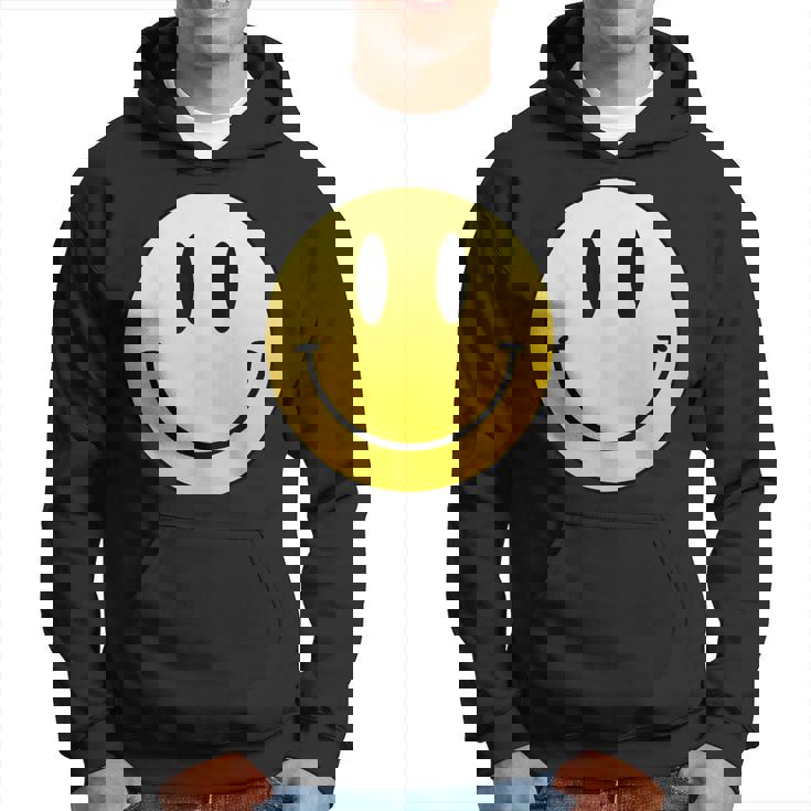 イエロー スマイル ハッピー ピース スマイル フェイス かわいい ユーモア すごい パーカー